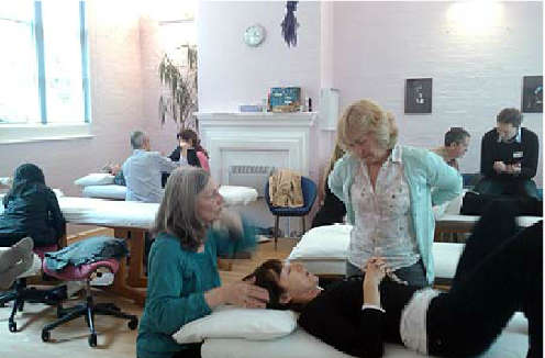 Group learning cranial osteopathy with the Rollin Becker Institute